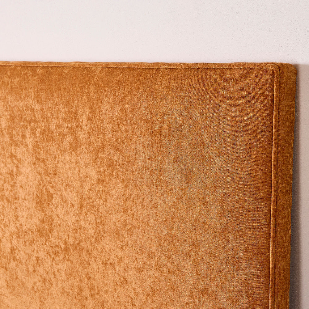 Close up picture of a Seville Headboard,  expertly upholstered by master craftsmen in Yorkshire