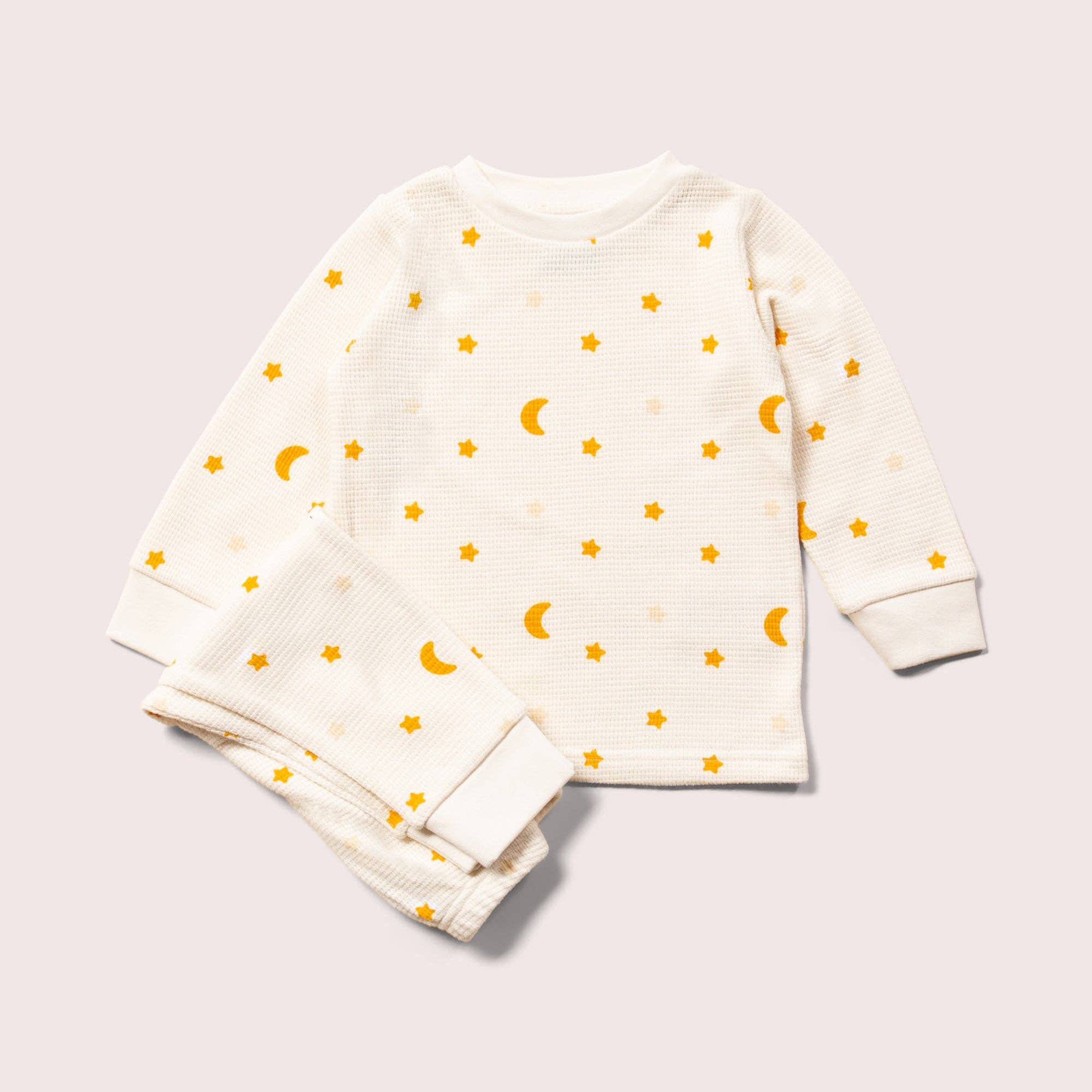 Little Green Radicals Cream Waffle Stars Pyjamas