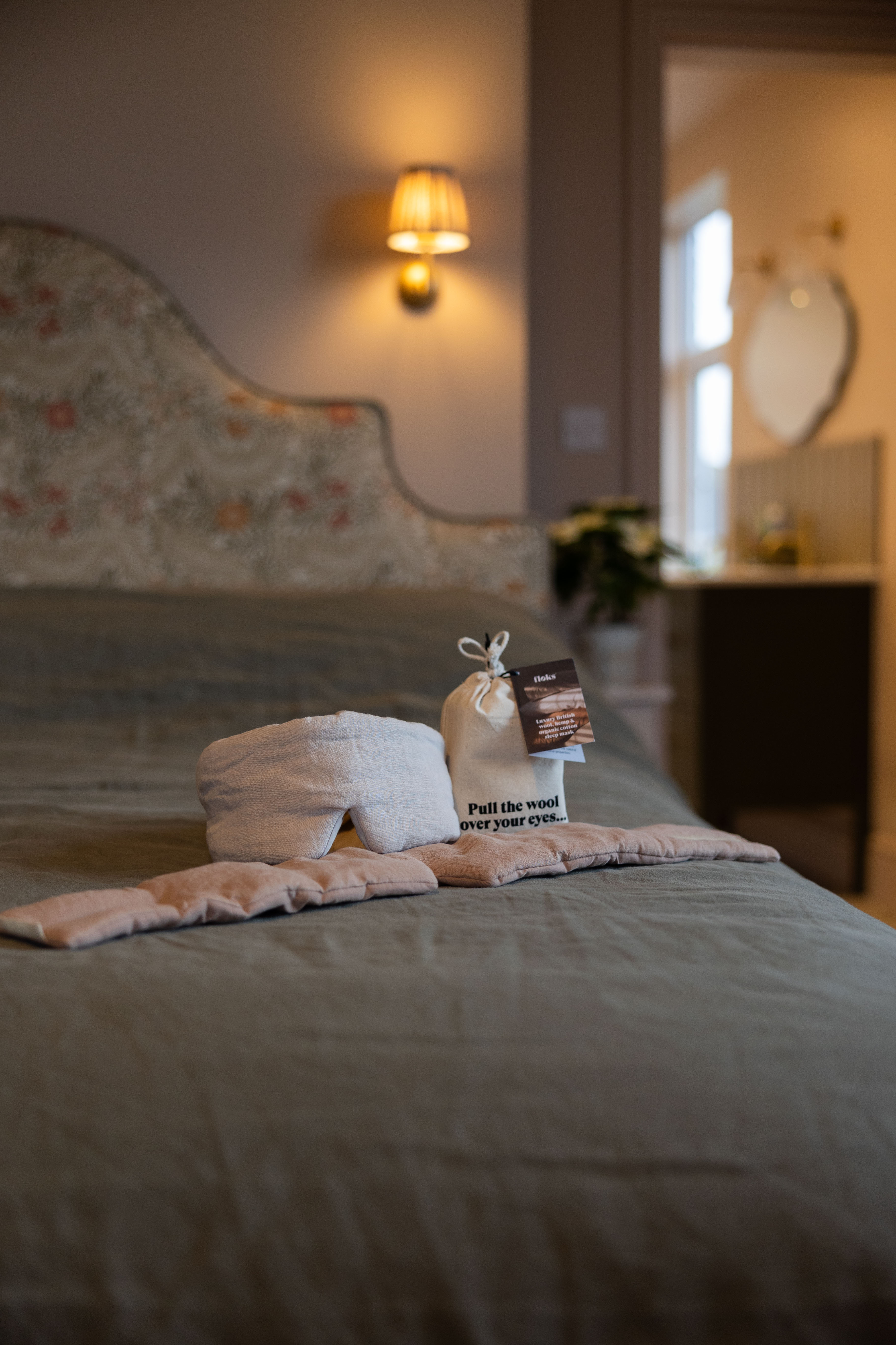 Luxury British wool filled eye mask