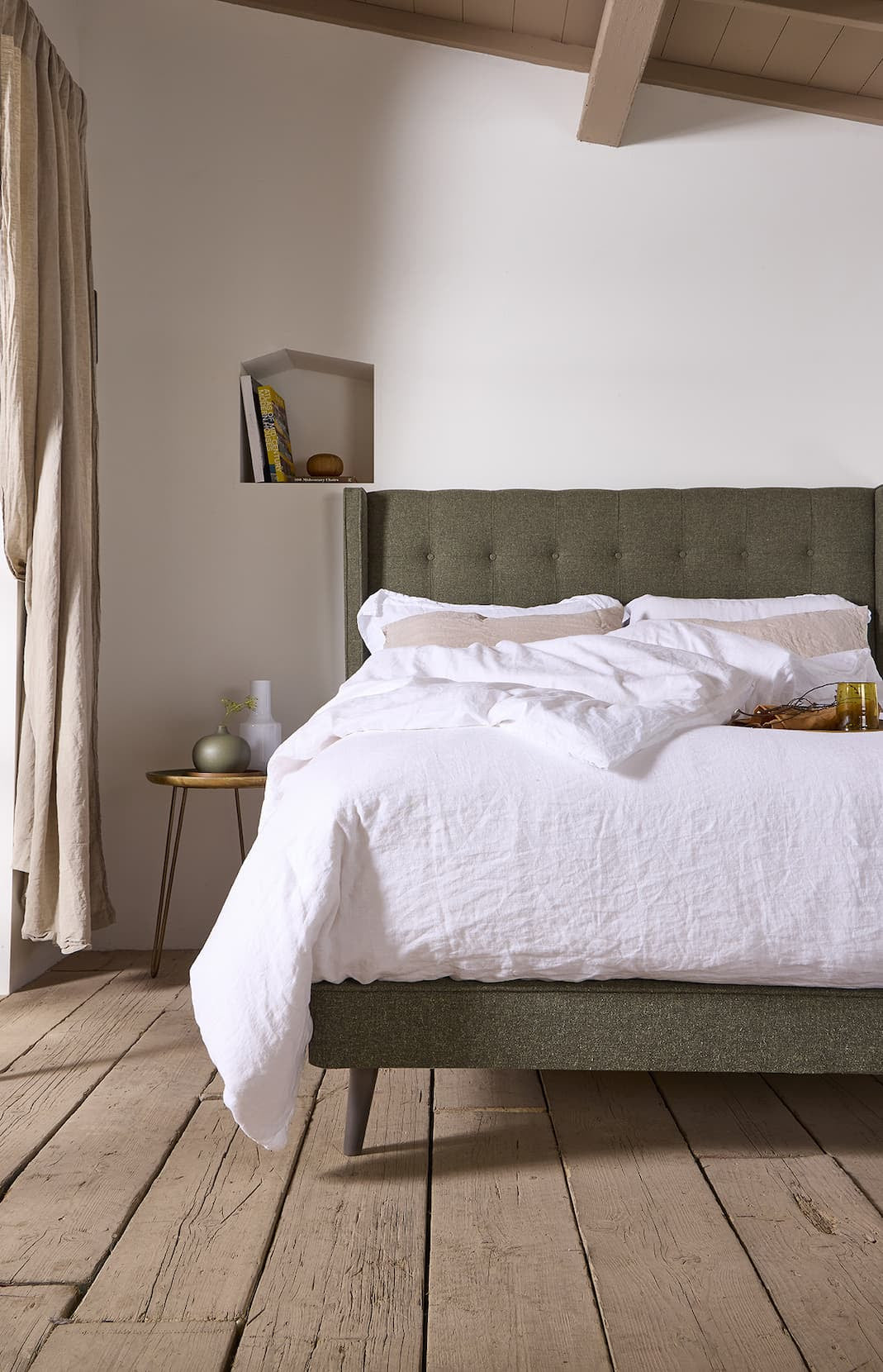 Outlet: Housewife pillowcase pair (hemp and organic cotton) - white