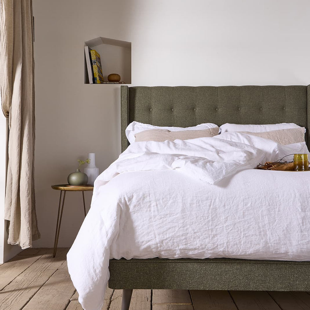 Outlet: Housewife pillowcase pair (hemp and organic cotton) - white