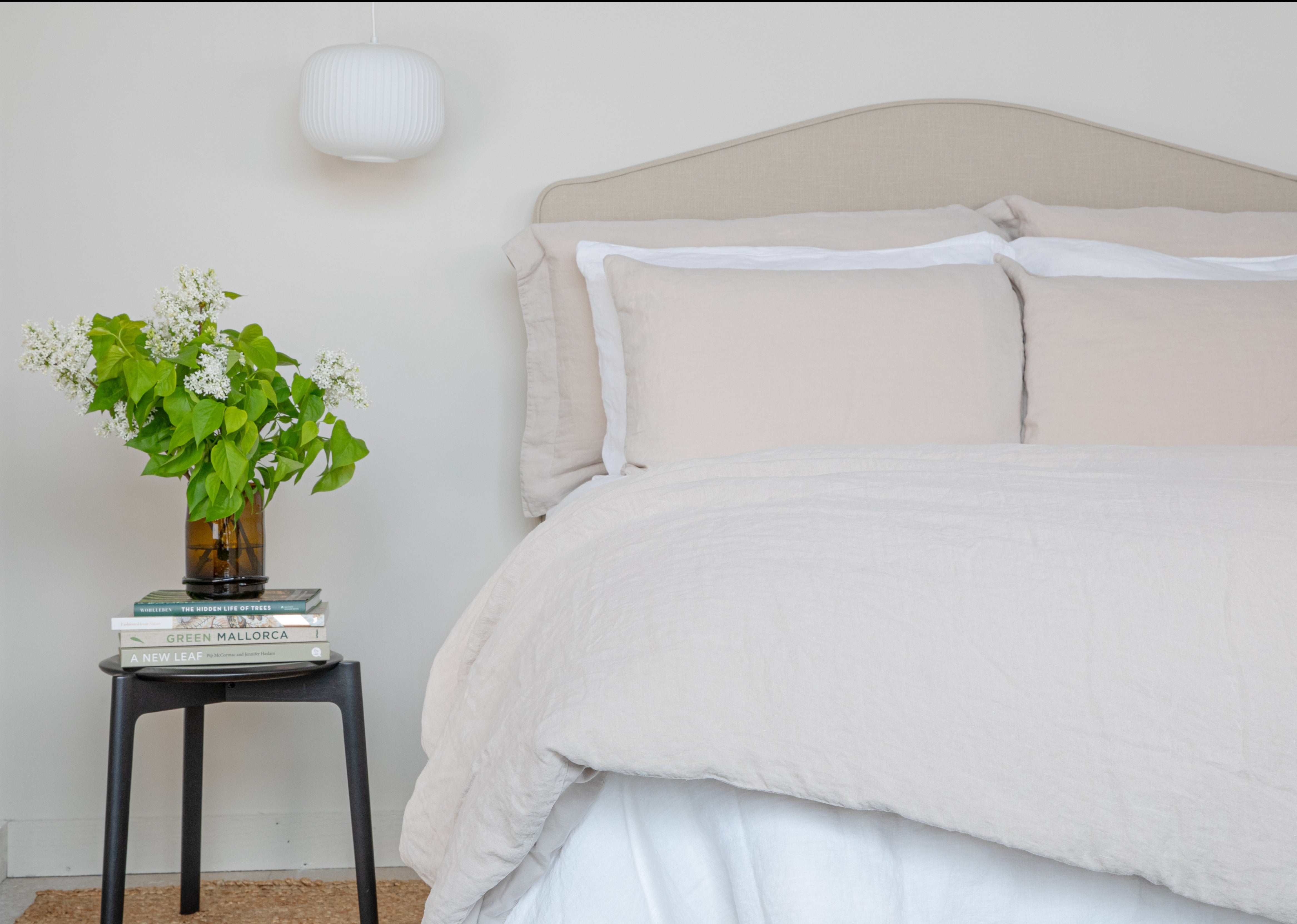 Outlet: Natural hemp and organic cotton duvet cover - Size: Super King, Colour: Pebble