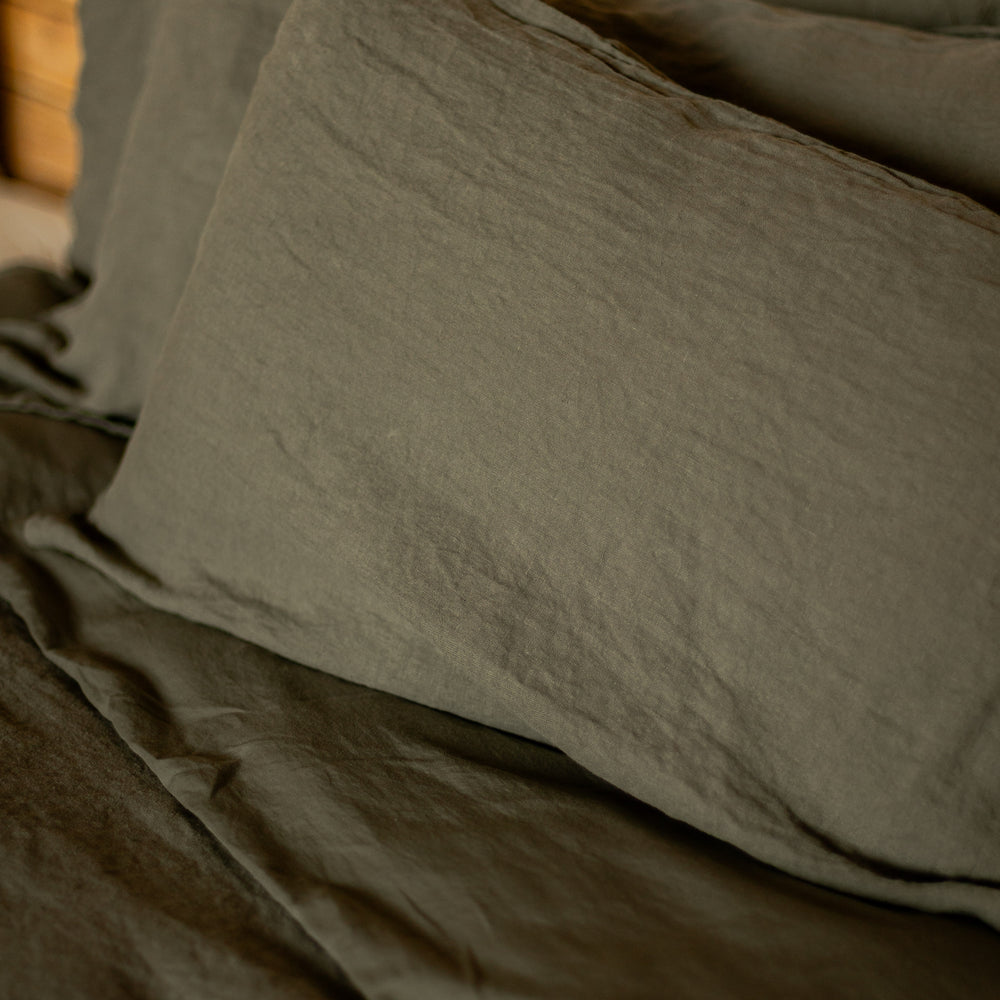 Natural hemp and organic cotton housewife pillow cases