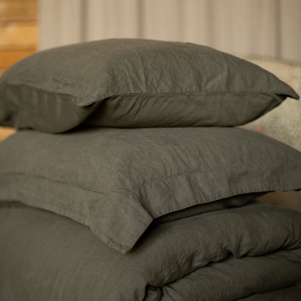 Natural hemp and organic cotton oxford pillow cases