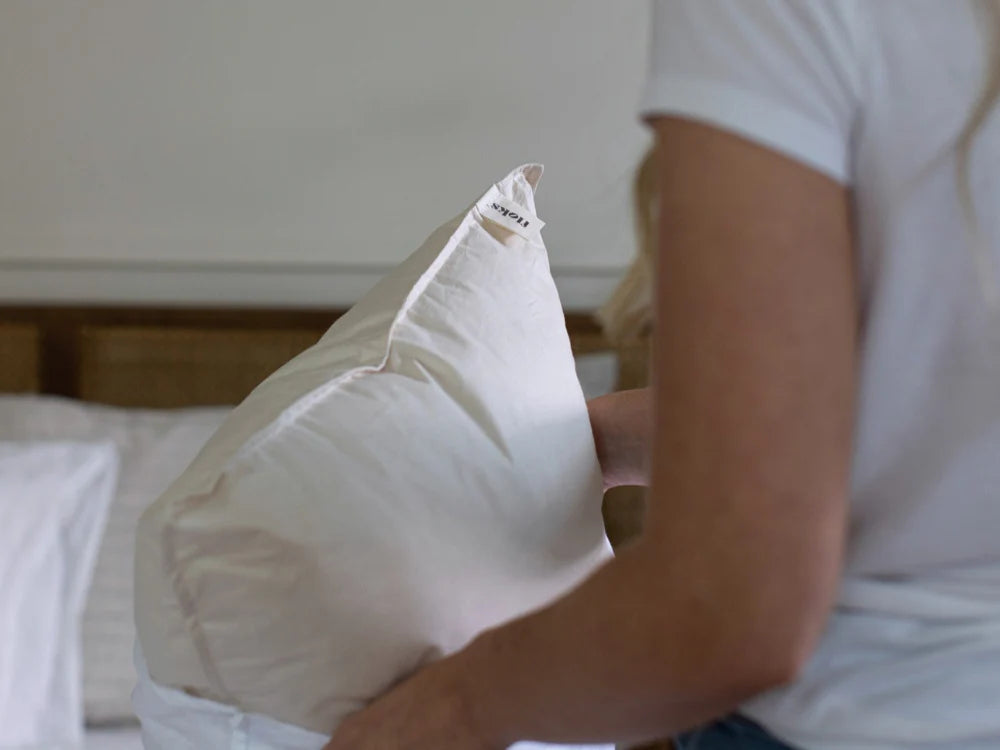 Making the Bed with a Floks Luxury Wool PIllow