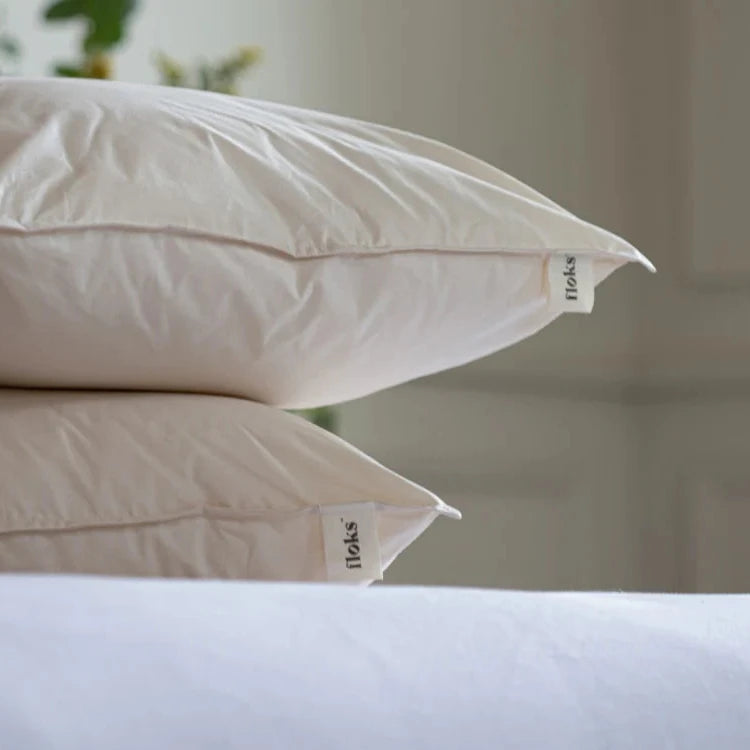 Close up of Floks Luxury wool pillow pair